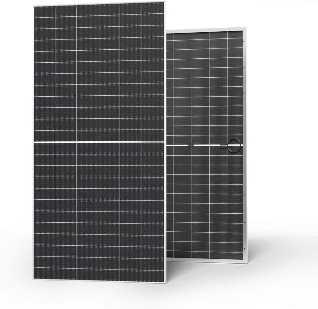 Renogy Bifacial 10Pcs 590 Watt N-Type Monocrystalline 12V 16BB Solar Panel,25% High Efficiency Solar Module for RV Home Farm Shed Trailer Camper Marine Off-Grid System