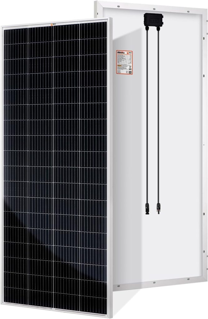 RICH SOLAR 200 Watt 24 Volt 9BB Cell Monocrystalline Solar Panel High Efficiency Solar Module for RV Trailer Camper Marine Off Grid