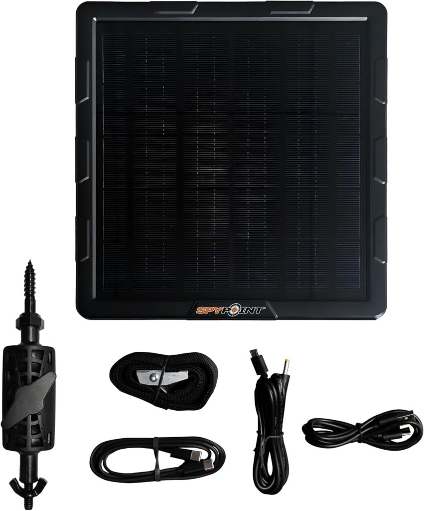 SPYPOINT Flex-M Solar Bundle - Cellular Trail Camera with Solar Panel, Best in Hunting Accessories, No WiFi Needed, GPS, Night Vision, Motion Activated, Dual-Sim LTE, IP65 Water-Resistant Game Camera