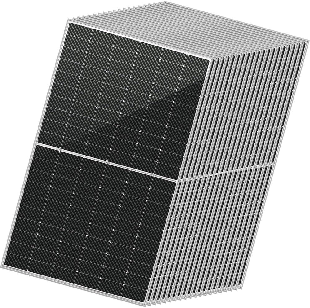 SUNGOLDPOWER 16BB N-Type 10PCS 460W Bifacial PERC Solar Panel Monocrystalline,High Efficiency Solar Panel for Charging Station,Rooftop,Household,Marine,RV,On/Off Grid Solar system(10pcs 460W Bifacial)