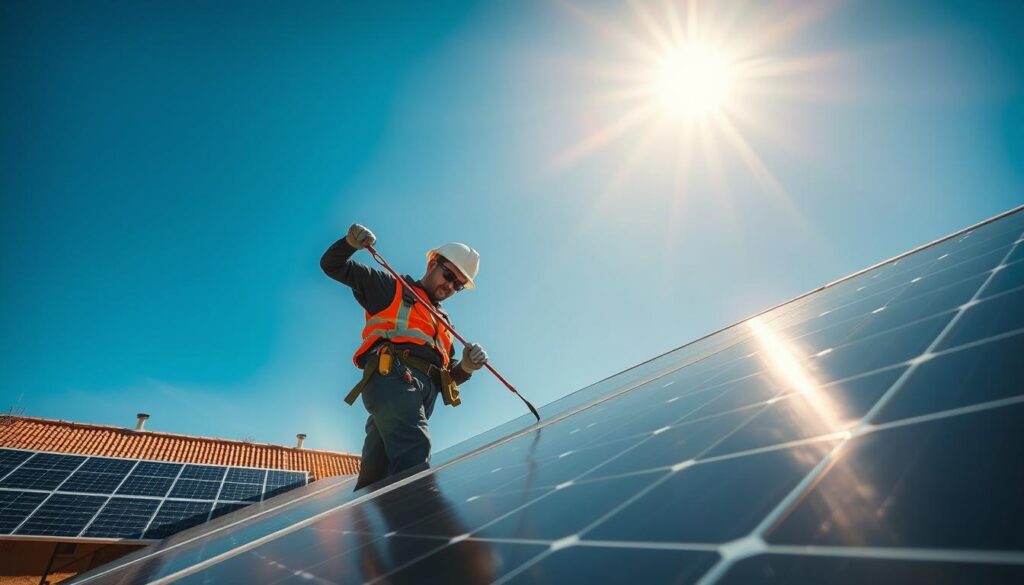Image of Albuquerque Solar Maintenance technicians at work