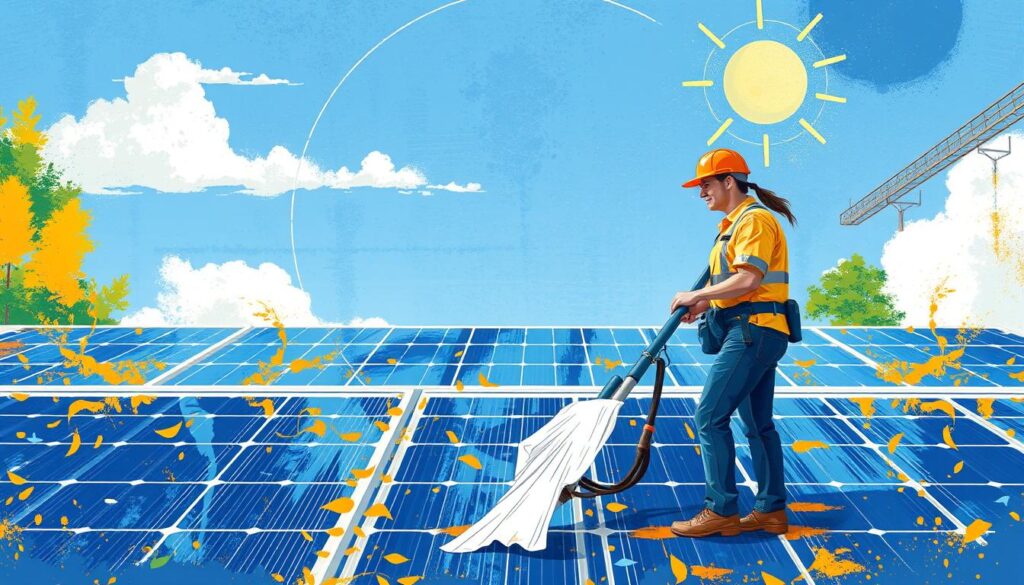 Image of Elysium Solar Energy staff providing customer support for solar panel cleaning services