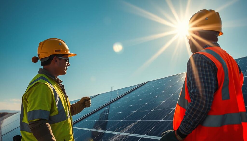 Image of Freedom Solar Pros cleaning solar panels in Roswell, NM