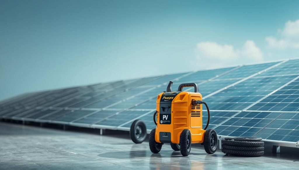 Image of PVworx Solar Maintenance equipment used for solar panel cleaning