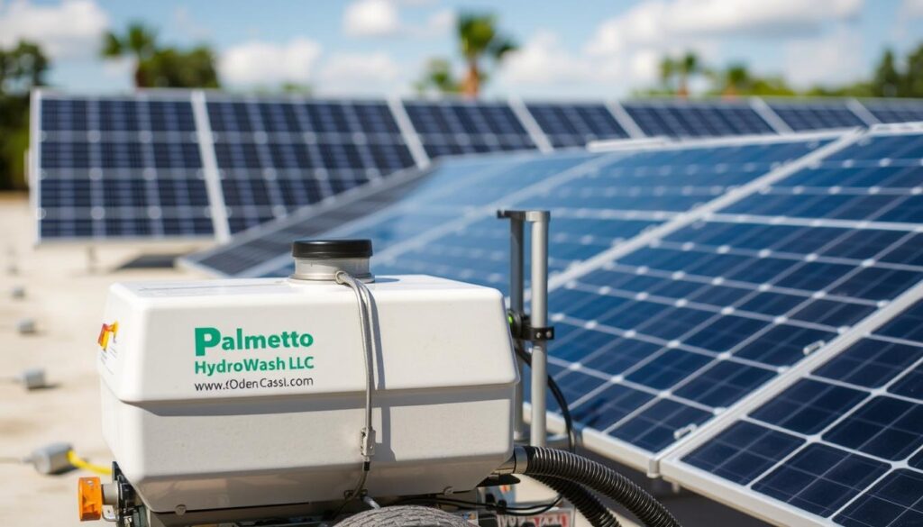 Image of Palmetto HydroWash LLC equipment used for solar panel cleaning