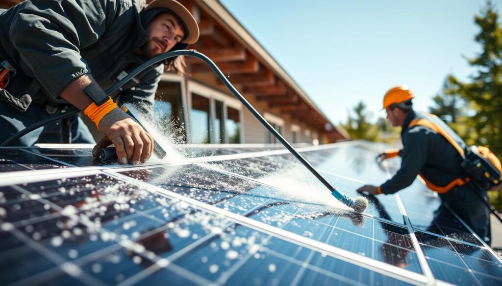 Image of Rapid City Window Cleaning Pros cleaning solar panels