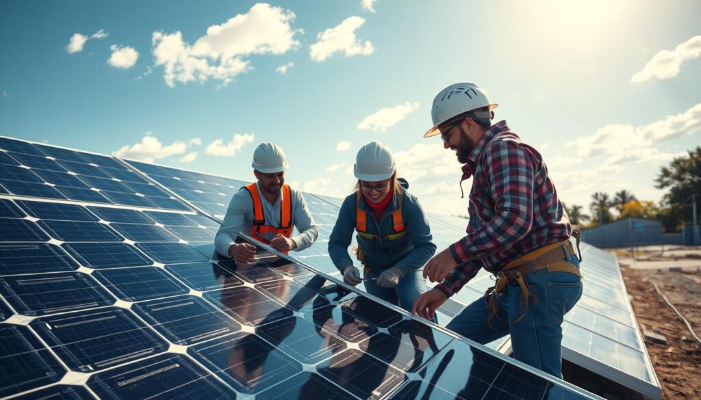 Image of PV Squared Solar team in action